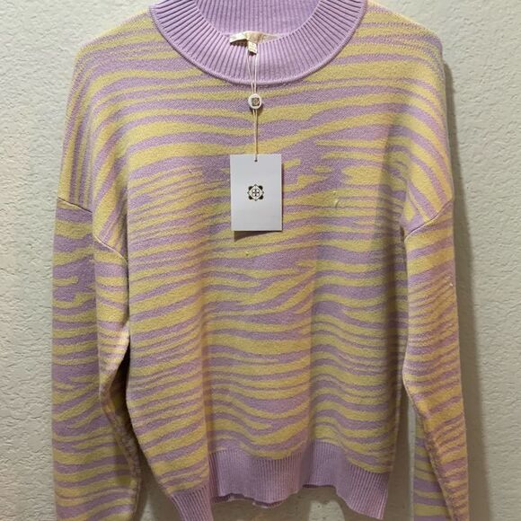 WAYF Way Sweaters Vincent Intarsia Sweater  Size S NWT $80 - Picture 5 of 10
